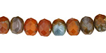 Czech Glass Harvest Moon Fire Polished Rondelle 6x9mm