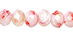 Peppermint Crystal Faceted Rondelle 8mm