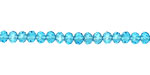 Aquamarine Crystal Faceted Rondelle 4mm