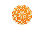 Lillypilly Orange Scrolling Daisy Anodized Aluminum Disc 25mm, 24 gauge