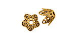 Stampt Antique Gold (plated) Tulip Bead Cap 11x8mm