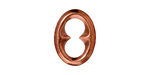 TierraCast Antique Copper (plated) Oval Quatrefoil Link 18x14mm