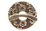 Saki White Bronze Sakura Toggle Clasp 33mm, 31mm bar