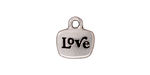 TierraCast Antique Silver (plated) Love Charm w/ Glue In 12x14mm