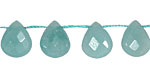 Amazonite Faceted Flat Teardrop 10x12mm
