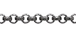 Gunmetal (plated) Vintage Pattern Rollo Chain