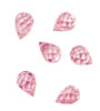 Pink Peony Faceted Teardrop 6x9mm