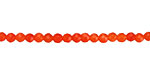 Neon Orange Candy Jade Faceted Round 3mm