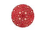Lillypilly Red Geometrics Anodized Aluminum Disc 25mm, 24 gauge