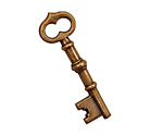 Stampt Antique Copper (plated) Skeleton Key 42x13mm