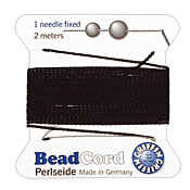 Black Griffin Nylon Beading Cord Size 8, 2 meters