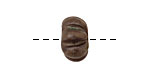 Gaea Ceramic Antique on Chocolate Lantern 9x15-16mm