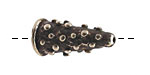 Saki White Bronze Bumpy Cone 25x11mm