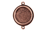 Nunn Design Antique Copper (plated) Traditional Circle Bezel Pendant Link 29x23mm