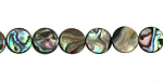 Abalone Puff Coin 8mm