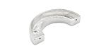 Silver (plated) Smooth Curve (1 channel, 2 hole) Katiedids 27.5x12mm
