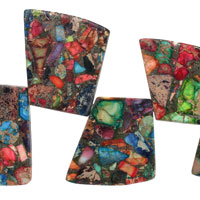Mardi Gras Mosaic Stone Graduated Ladder 23-30x16-34mm