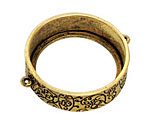 Nunn Design Antique Gold (plated) Grande Circle Open Bezel Link 42x35mm