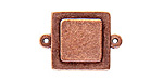 Nunn Design Antique Copper (plated) Raised Tag Mini Square Connector 25x18m
