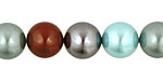 Muddy Spring Mix Shell Pearl Round 12mm