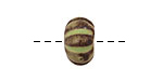 Gaea Ceramic Spring Green on Chocolate Lantern 9x15-16mm