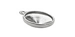 TierraCast Rhodium (plated) Faceted Drop 21x25mm