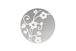 Lillypilly Silver Floral Vine Anodized Aluminum Disc 25mm, 22 gauge