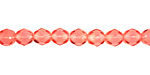 Czech Fire Polished Glass Milky Pink Round 6mm