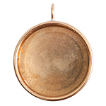 Nunn Design Brass Grande Deep Circle Bezel Pendant 38x46mm