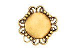 Stampt Antique Brass Lace Banded Round Setting 15mm