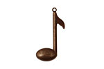 Vintaj Natural Brass Music Note 14x35mm