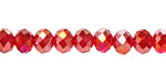 Garnet AB Crystal Faceted Rondelle 8mm
