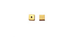 Memory Wire Gold (plated) Cube Endcap 4mm