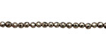 Golden Pyrite (silver tone) Faceted Round 3mm