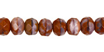 Czech Glass Autumn Day Fire Polished Rondelle 6x9mm