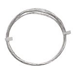 German Style Wire Silver (plated) Twist Pattern Round 18 gauge, 1.5 meter