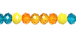 Sunny Skies Crystal Mix Faceted Rondelle 8mm