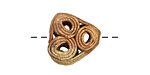 African Brass Triangle w/ Circles 16-18x18-20mm