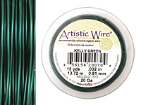 Artistic Wire Kelly Green 20 gauge, 15 yards