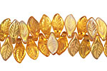 Czech Glass Opa Leaf Drop 5x10mm