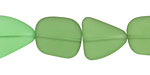 Lime Green Recycled Glass Flat Freeform 15x13-15mm