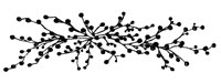 Berry Branch Border Rubber Stamp 67x18mm