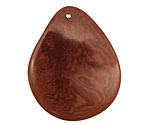 Tagua Nut Dark Brown Groovy Slice 25-35x30-42mm
