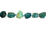 Chrysocolla Faceted Nugget 5-12x7-13mm
