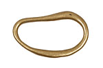 Antique Brass (plated) Organic Ring 40x24mm