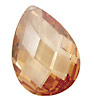 Champagne Faceted Flat Teardrop 22x30mm