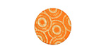 Lillypilly Orange Dandelion Anodized Aluminum Disc 19mm, 24 gauge