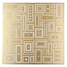 Lillypilly Gold Deco Rectangle Anodized Aluminum Sheet 3"x3", 22 gauge