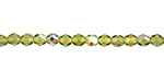 Czech Fire Polished Glass Olivine AB Round 4mm