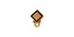 TierraCast Antique Gold (plated) Faceted Diamond Ear Post 10x12mm